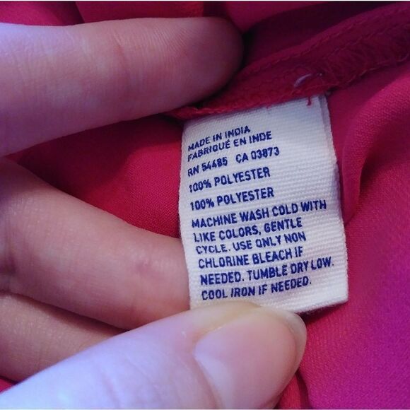 American Eagle Hot Pink Collared Peplum Tank Top - Picture 5 of 5